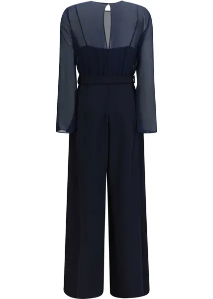 Salopete P.A.R.O.S.H. Cady and chiffon Jumpsuit BLU Femei (BM 19747181) 2