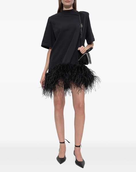 Rochii THE ATTICO Short feather Dress BLACK Femei (BM 19747184) 2