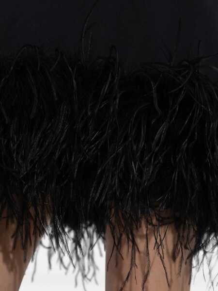 Rochii THE ATTICO Short feather Dress BLACK Femei (BM 19747184) 5