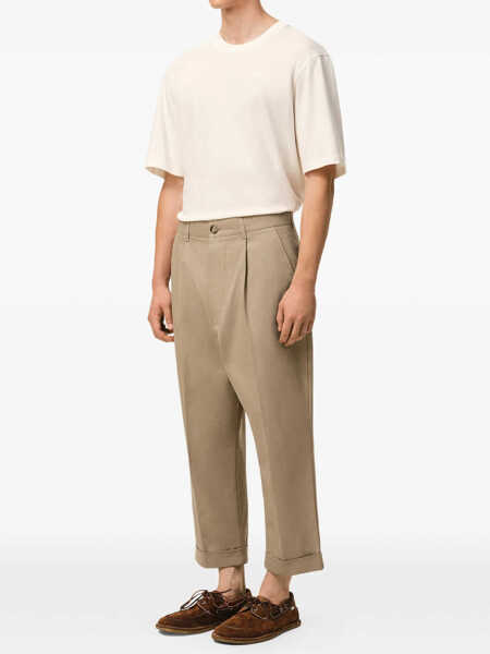 Pantaloni casual AMI Paris Carrot Pants BEIGE Barbati (BM 19747283) 2