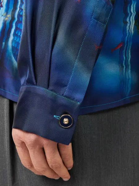 Camasi Casablanca Lost Atlantis Shirt BLUE Barbati (BM 19747295) 4