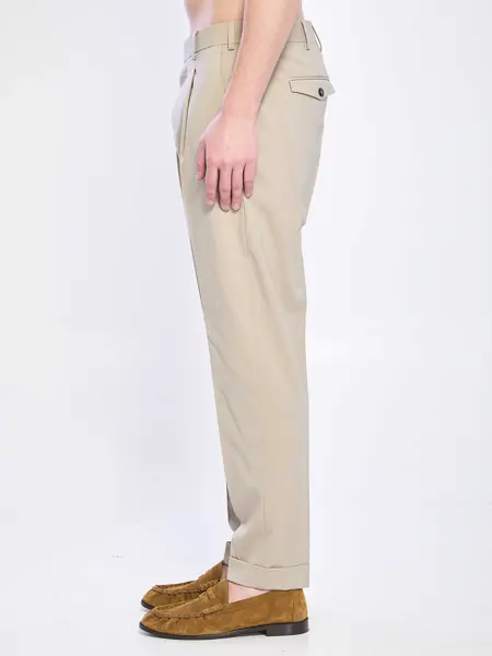 Pantaloni casual PT TORINO Rebel Stretch Virgin Wool Pants BEIGE Barbati (BM 19747313) 3