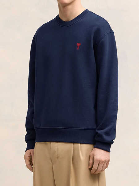 Hanorace AMI Paris Ami De Coeur Sweatshirt BLUE Barbati (BM 19747316) 2