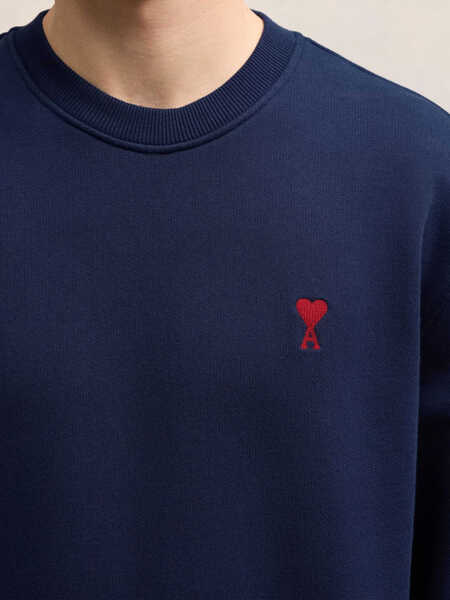 Hanorace AMI Paris Ami De Coeur Sweatshirt BLUE Barbati (BM 19747316) 3