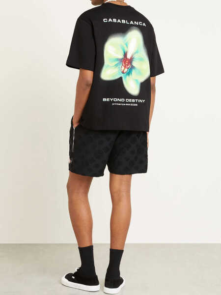 Tricouri Casablanca Glitch Orchid Print T-Shirt BLACK Barbati (BM 19747319) 2