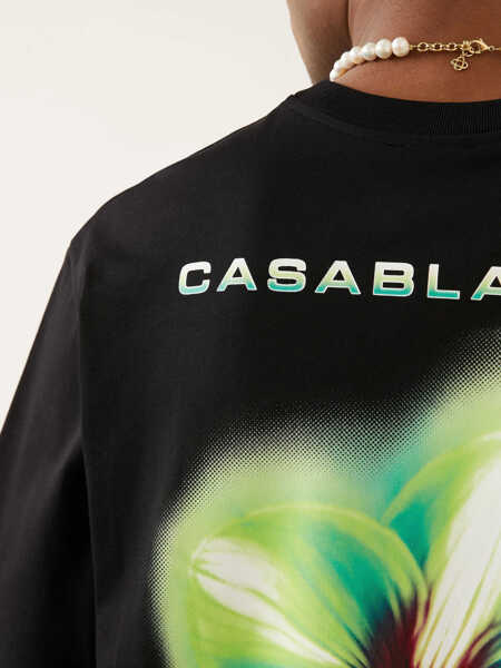 Tricouri Casablanca Glitch Orchid Print T-Shirt BLACK Barbati (BM 19747319) 3