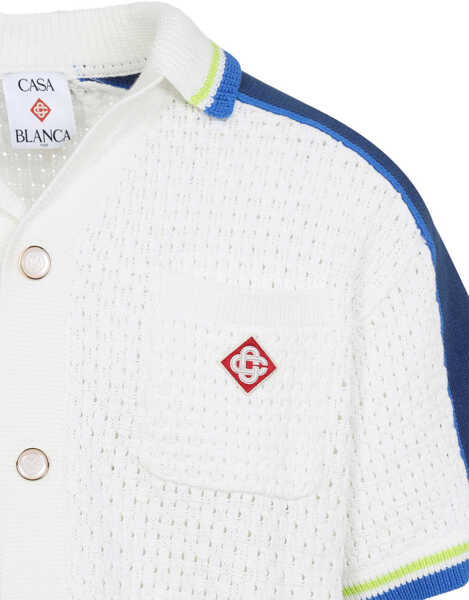 Camasi Casablanca Crochet Shirt WHITE Barbati (BM 19747322) 3