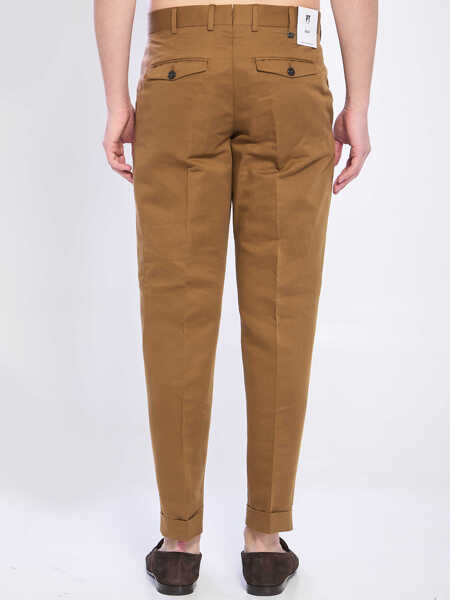 Pantaloni casual PT TORINO Rebel Pants In Linen And Cotton BROWN Barbati (BM 19747328) 4