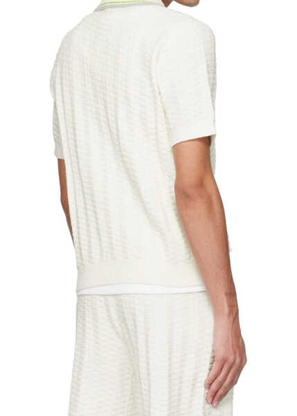 Tricouri Polo Casablanca Tennis Boucl Polo Shirt WHITE Barbati (BM 19747349) 3