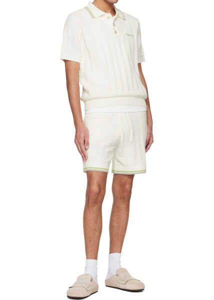 Tricouri Polo Casablanca Tennis Boucl Polo Shirt WHITE Barbati (BM 19747349) 4