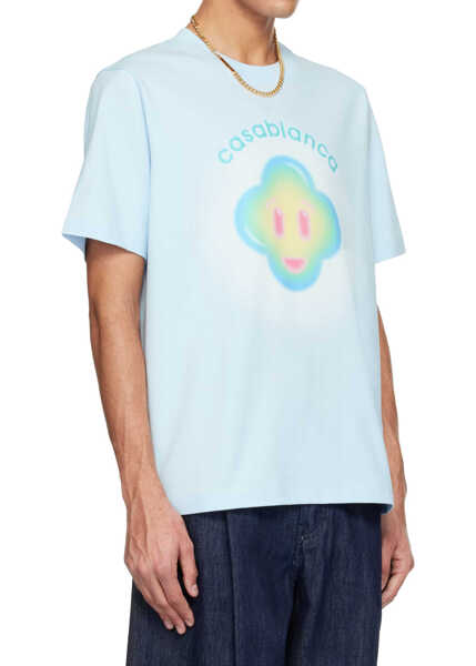 Tricouri Casablanca Airbrush Smiley Print T-Shirt LIGHT BLUE Barbati (BM 19747358) 2