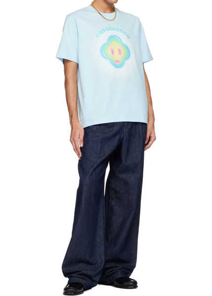 Tricouri Casablanca Airbrush Smiley Print T-Shirt LIGHT BLUE Barbati (BM 19747358) 4