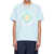 Casablanca Airbrush Smiley Print T-Shirt LIGHT BLUE