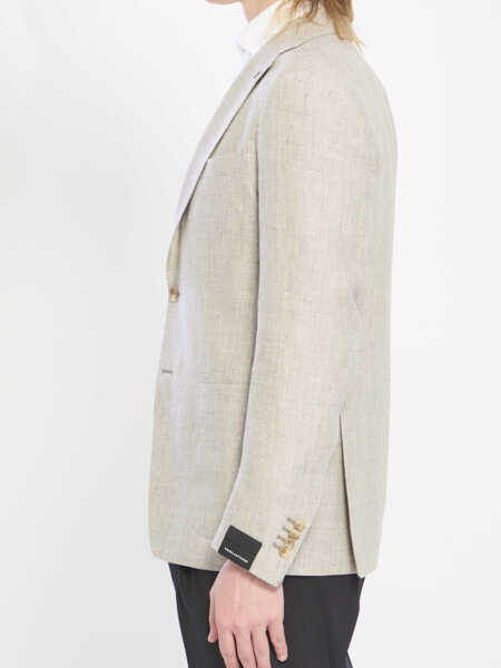 Jachete Tagliatore Linen Wool Jacket BEIGE Barbati (BM 19747370) 3