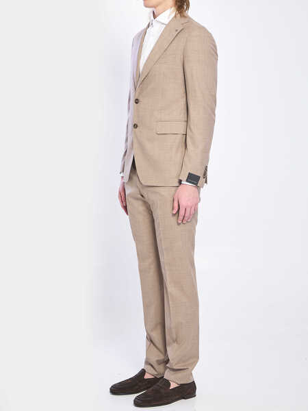 Costume Tagliatore Single-Breasted Suit In Virgin Wool And Silk BROWN Barbati (BM 19747376) 2