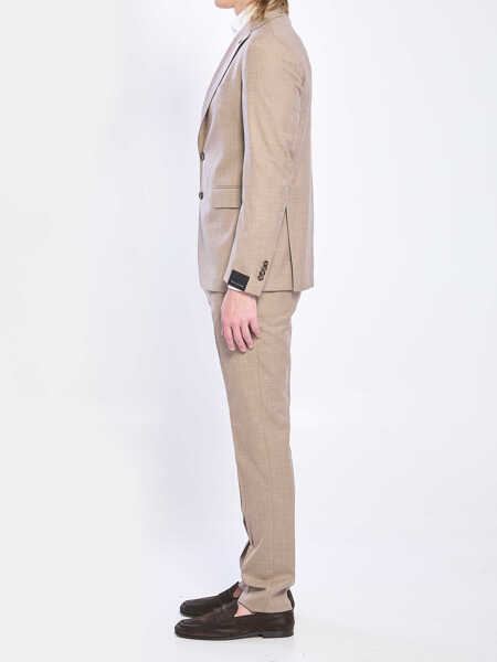 Costume Tagliatore Single-Breasted Suit In Virgin Wool And Silk BROWN Barbati (BM 19747376) 3