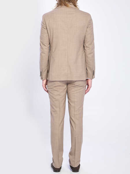 Costume Tagliatore Single-Breasted Suit In Virgin Wool And Silk BROWN Barbati (BM 19747376) 4