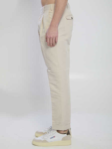 Pantaloni casual PT TORINO Rebel Pants In Linen And Cotton CREAM Barbati (BM 19747385) 3