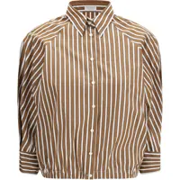 Camasi casual Shadow stripe poplin Shirt Femei