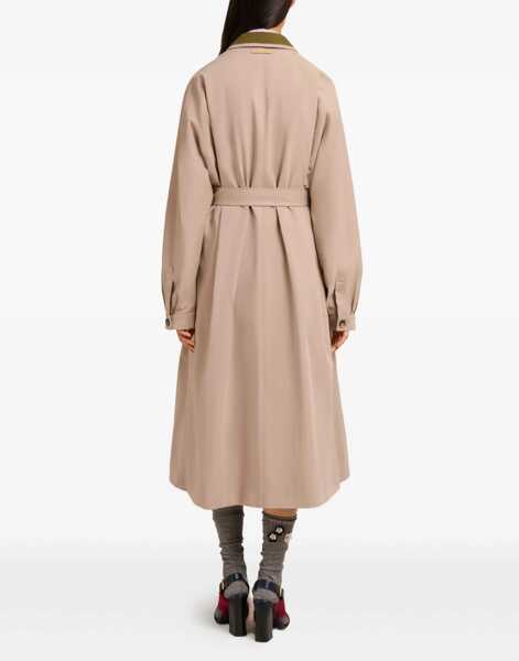 Paltoane Marni Gabardine Trench CEMENT Femei (BM 19747538) 4