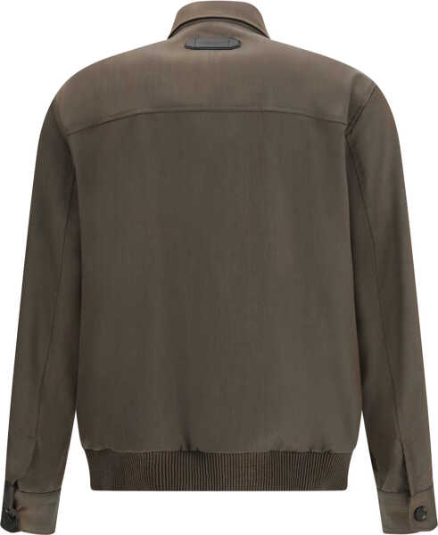 Camasi casual BRIONI Wool Jacket KAKI Barbati (BM 19747547) 2