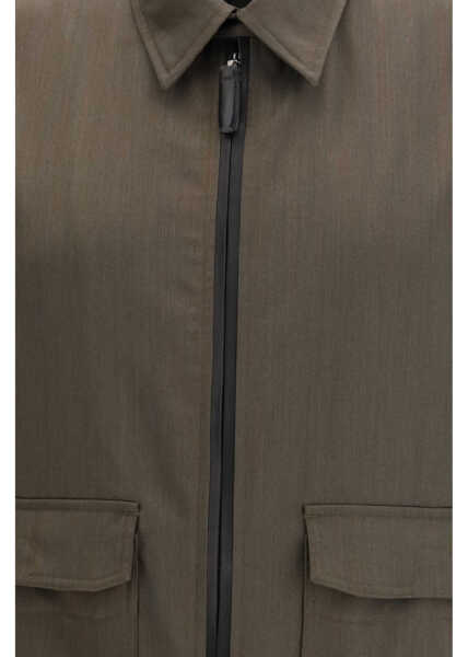 Camasi casual BRIONI Wool Jacket KAKI Barbati (BM 19747547) 3