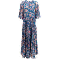 Rochii Maxi pleated Dress with flared sleeves Femei