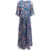 ETRO Maxi pleated Dress with flared sleeves X0888