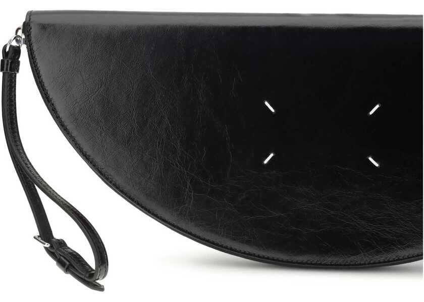 Genti plic Maison Margiela Halfmoon leather Clutch Bag BLACK Femei (BM 19748030) 4