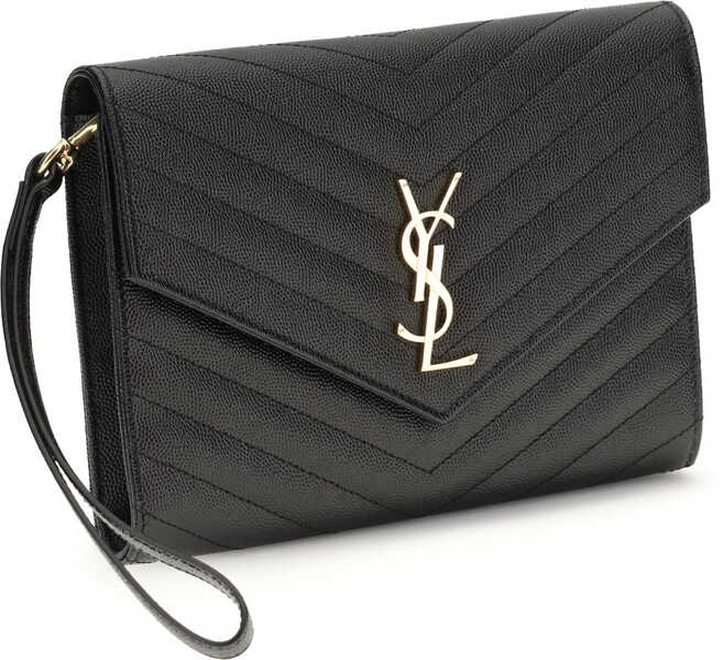 Genti de voiaj de mana Saint Laurent Clutch BLACK Femei (BM 19748063) 2