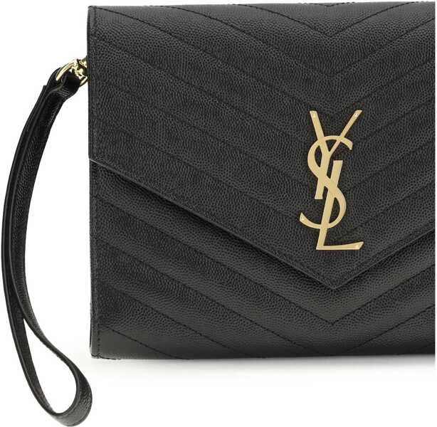 Genti de voiaj de mana Saint Laurent Clutch BLACK Femei (BM 19748063) 4