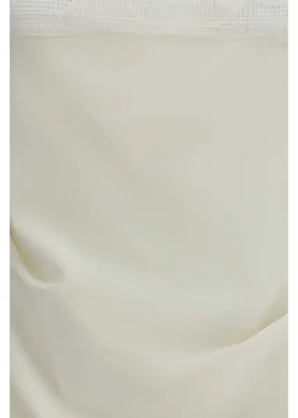 Topuri Magda Butrym Draped silk Top with lace trim CREAM Femei (BM 19748108) 3