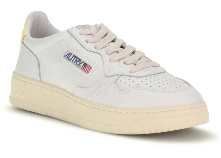 Sneakers AUTRY Medalist Low Sneakers LEATHER/LEATHER WHITE/LEMON MERINGUE Femei (BM 19748129) 2