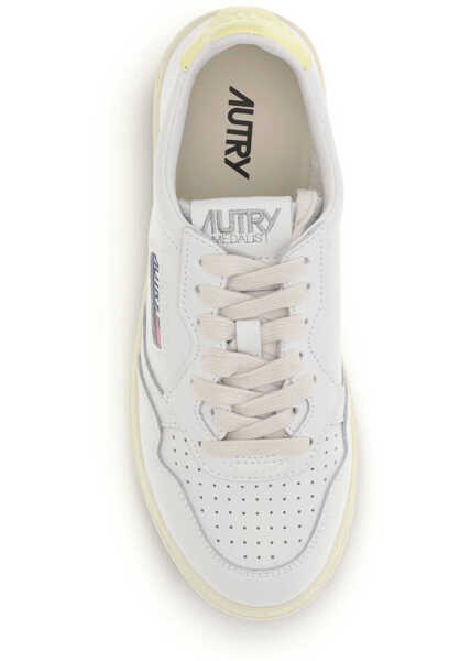 Sneakers AUTRY Medalist Low Sneakers LEATHER/LEATHER WHITE/LEMON MERINGUE Femei (BM 19748129) 4