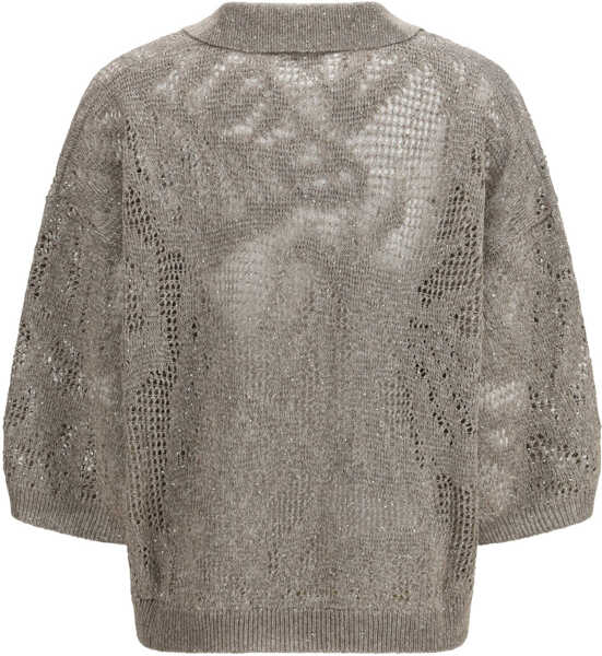 Tricouri Polo Brunello Cucinelli Dazzling Water Lillies Polo Shirt FANGO Femei (BM 19748156) 2