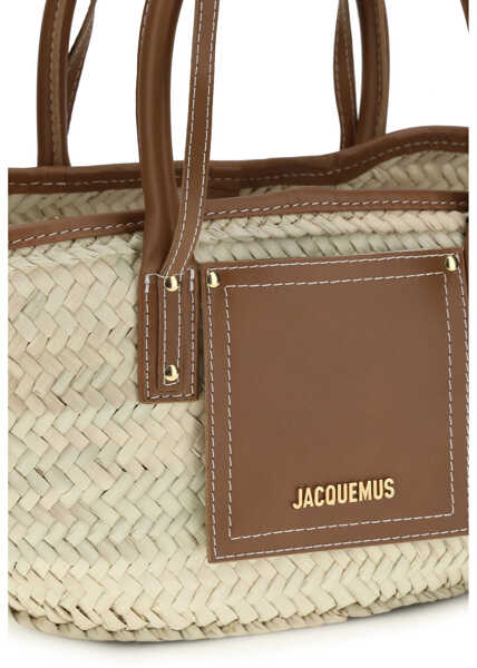 Genti de mana JACQUEMUS Le Petit Panier Soli Handbag LIGHT BROWN 2 Femei (BM 19748177) 4