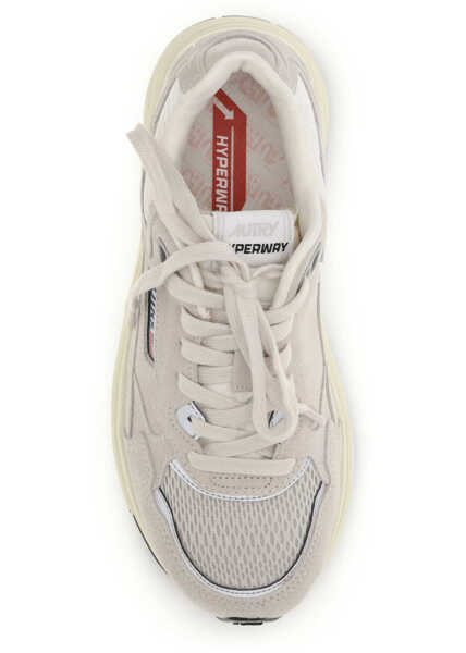 Sneakers AUTRY Hyperway Low Sneakers SUEDE/MESH SAND/SILVER Femei (BM 19748234) 4