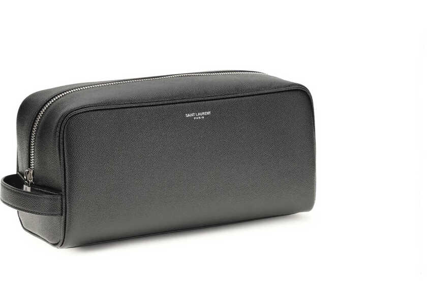 Accesorii de voiaj Saint Laurent Leather Beauty Case BLACK Barbati (BM 19748261) 2