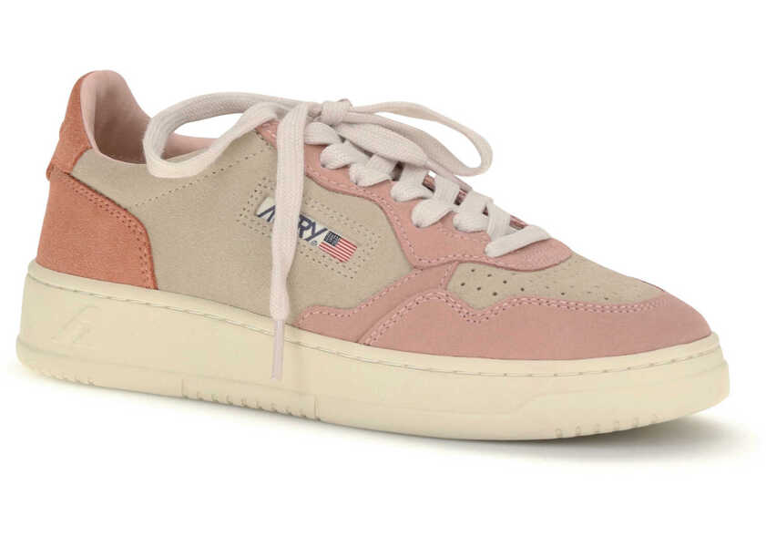 Sneakers AUTRY Medalist Low Sneakers TRCOLOR/SUEDE PAPAYA/BUTTER/CAMMEO Femei (BM 19748279) 2