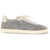Brunello Cucinelli Cotton knit and leather Sneakers COKE+NEBBIA+GRIGIO CHIARO+PANAMA