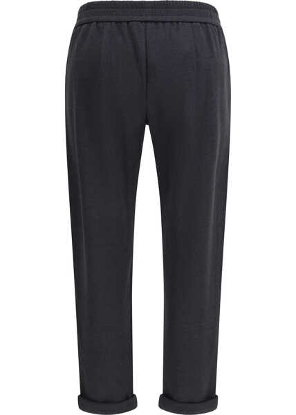 Pantaloni casual Brunello Cucinelli Pants with embellishments CARBONE/FEATHER Femei (BM 19748318) 2