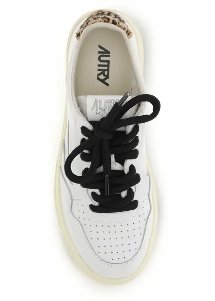 Sneakers AUTRY Medalist Low leather Sneakers LEATHER/SWOLL WHITE/LEAOPARD Femei (BM 19748324) 4