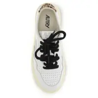 Sneakers AUTRY Dama - Sneakers AUTRY Medalist Low leather Sneakers LEATHER/SWOLL WHITE/LEAOPARD Femei (BM 19748324) - B-mall.ro
