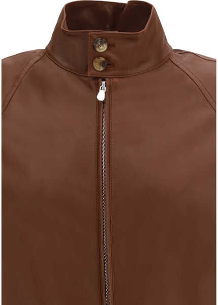 Bomber jacket Brunello Cucinelli Leather bomber Jacket BRUCIATO Barbati (BM 19748327) 3