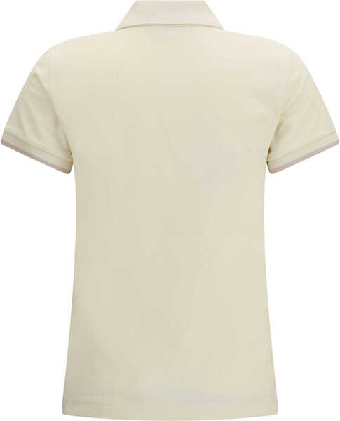 Tricouri Polo Moncler Cotton piqu Polo NATURAL Femei (BM 19748330) 2