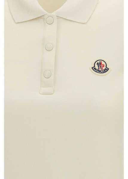 Tricouri Polo Moncler Cotton piqu Polo NATURAL Femei (BM 19748330) 3