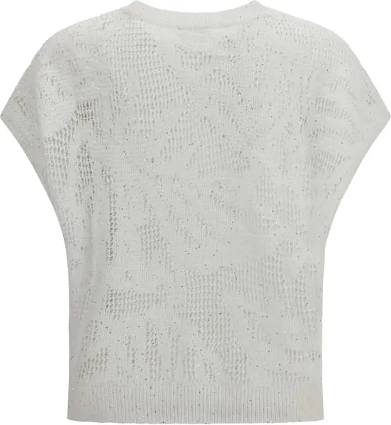 Tricouri Brunello Cucinelli Dazzling Water Lillies T-shirt BIANCO Femei (BM 19748333) 2