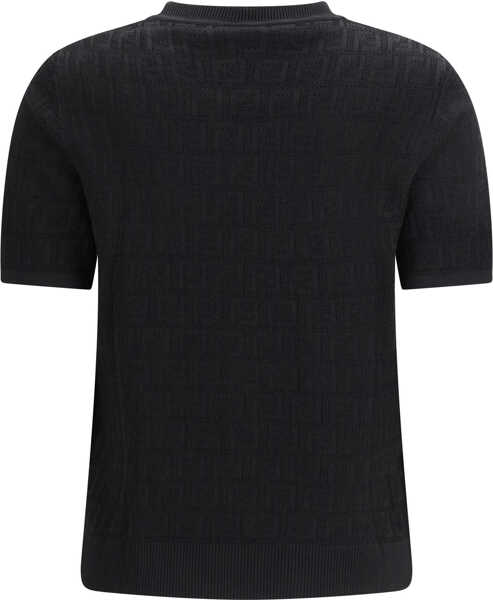 Tricouri Fendi Knit T-Shirt BLACK Femei (BM 19748378) 2