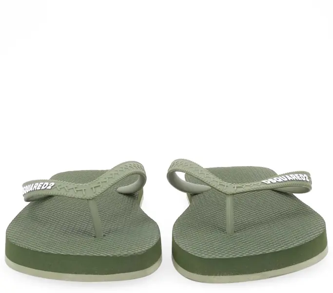 Sandale DSQUARED2 Flip Plop Slipper With Logo GREEN Barbati (BM 19748417) 3