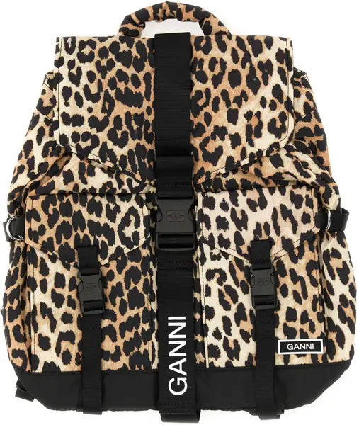 Rucsacuri Ganni Recycled Fabric Backpack ANIMALIER Femei (BM 19748423) 2